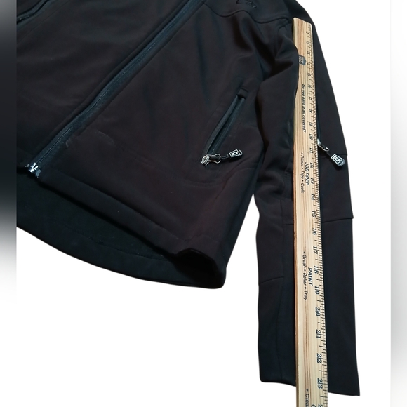 CB SPORTS Women's Size Medium Black Hooded Jacket with Sleeve Zipper Pocket - Picture 6 of 8